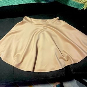 Cream, mini skirt, made by Johnny